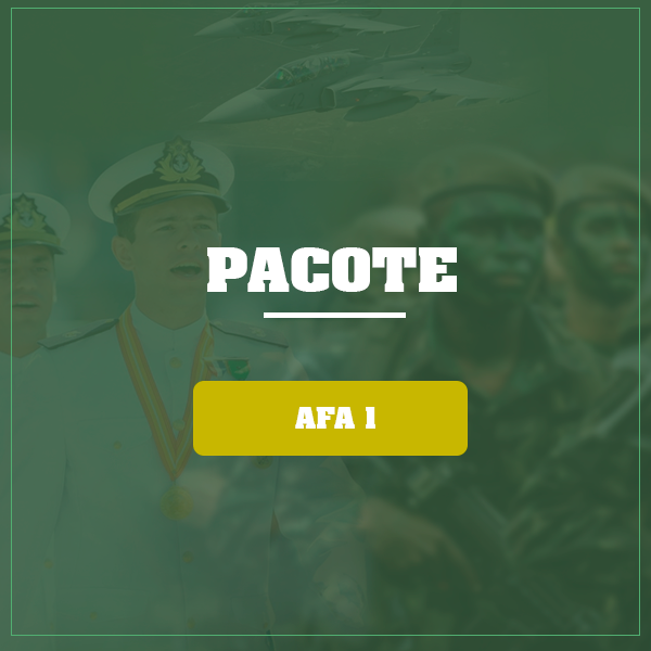 Pacote Pré-Militares AFA 1 (português, matemática, física e redação)